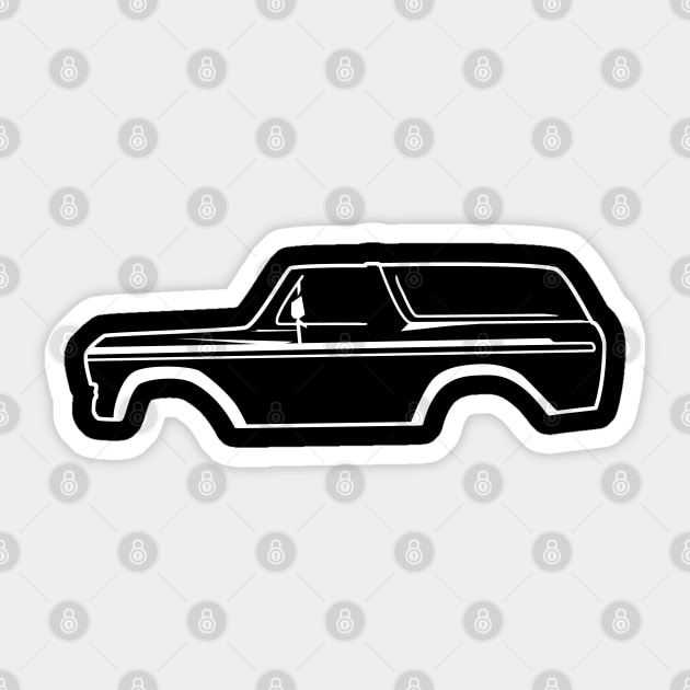 1978-1979 Ford Bronco Side White No Logo Sticker by The OBS Apparel